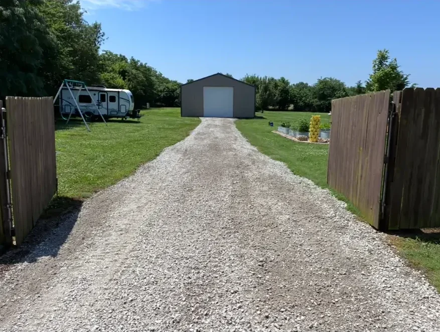 Gravel Driveway Entrance by Wilson Utility & Excavation