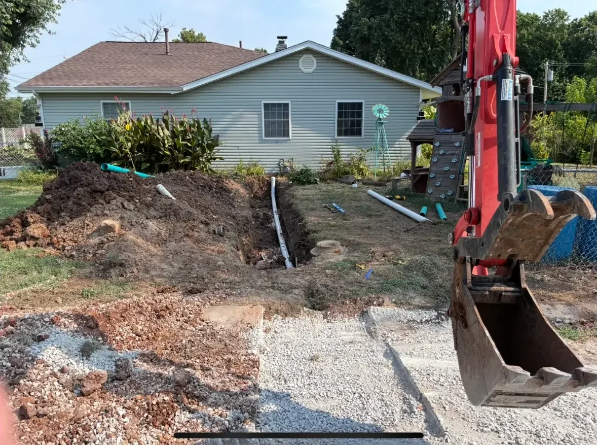 Excavation Beside a Home by Wilson Utility & Excavation